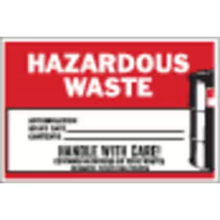 Brady 121063 Dot Handling Label, Vinyl, 6" W, 6" H