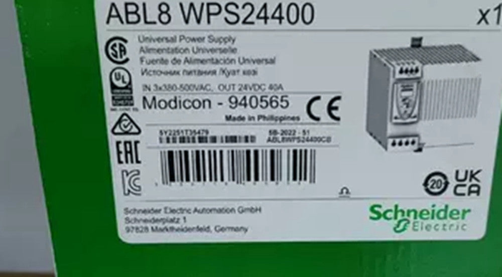Schneider Electric ABL8WPS24400 AC-DC Square D PLC Programmable Power Supply NEW
