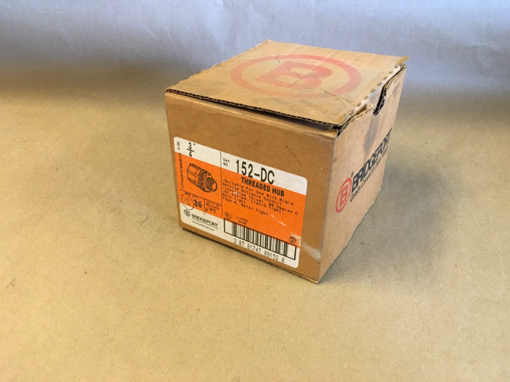 Bridgeport 152-DC, 3/4" Threaded Hub *BOX OF 8*   (KB)