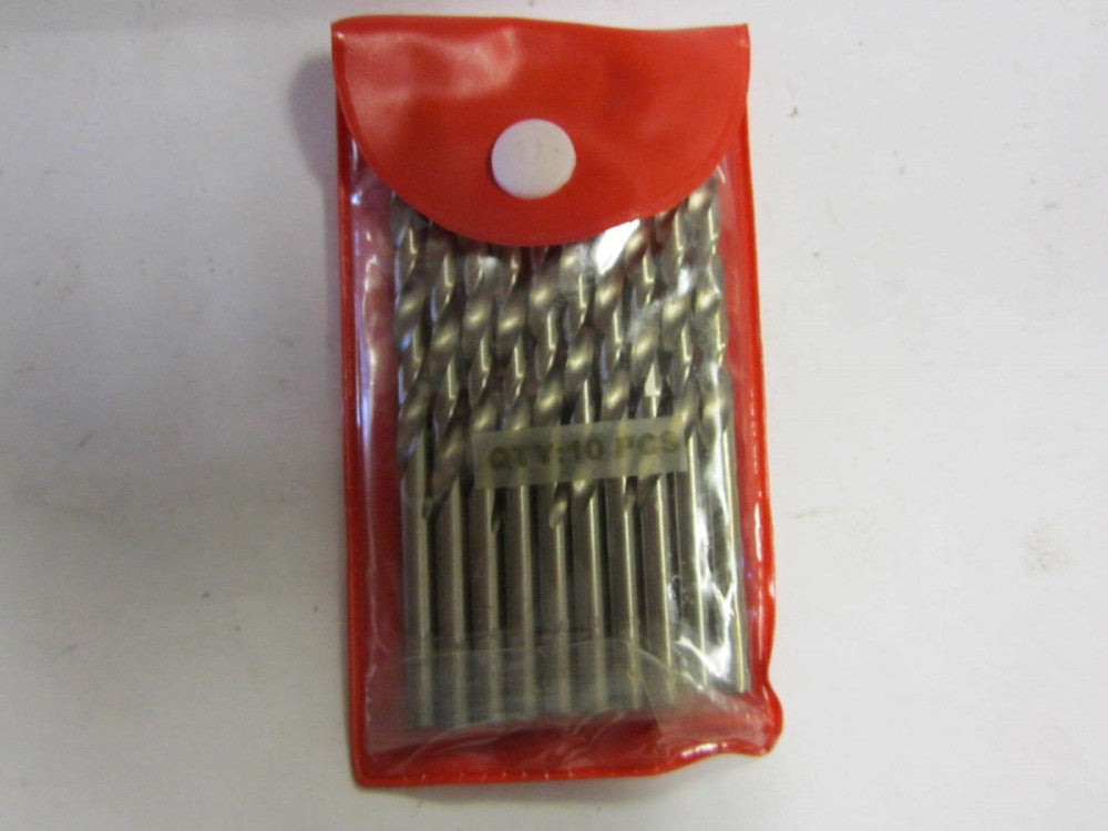 2-7/16" x 3-7/8" HSS 2-Flute Straight Shank Jobber Length Drill Bits - Lot Of 10
