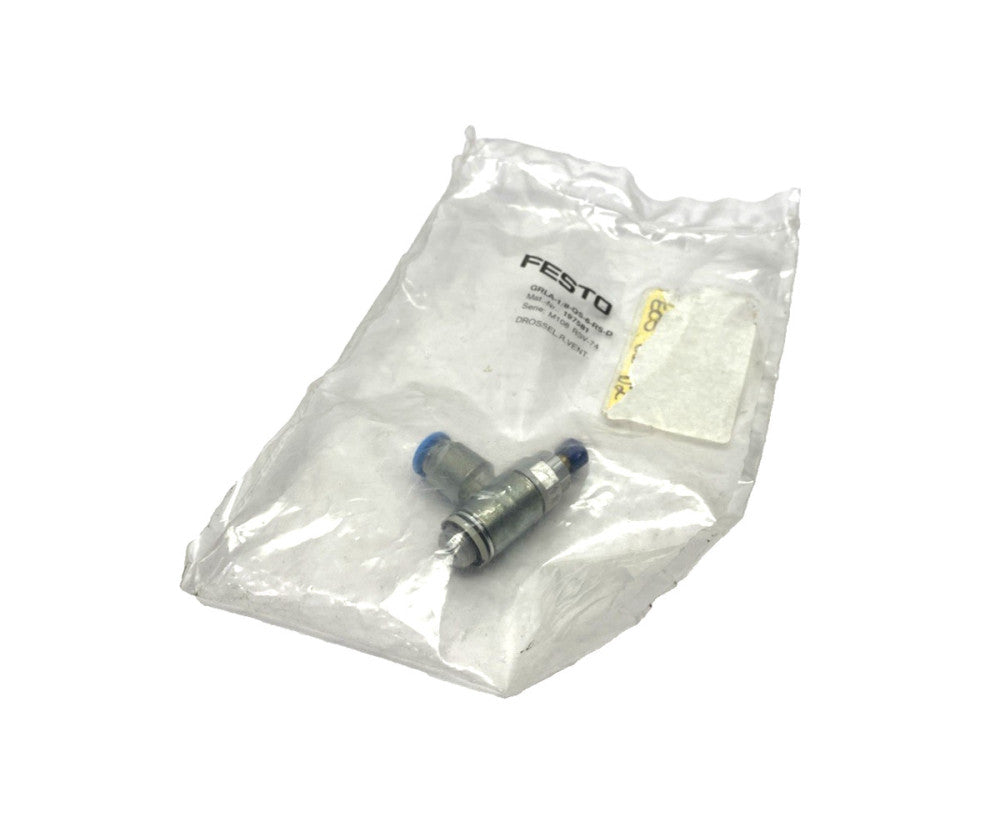 Festo GRLA-1/8-QS-6-RS-D One-Way Flow Control Valve, 6mm Tube OD, 197581