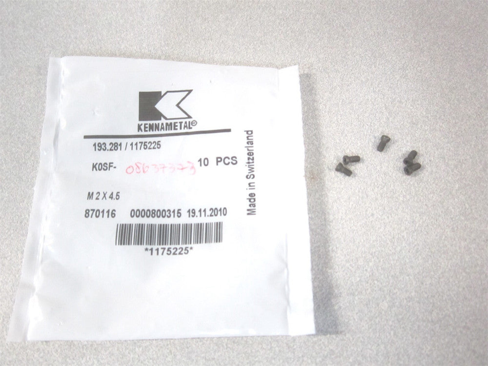 Kennametal (1175225) Screw for Indexables Inserts - Lot of 5 