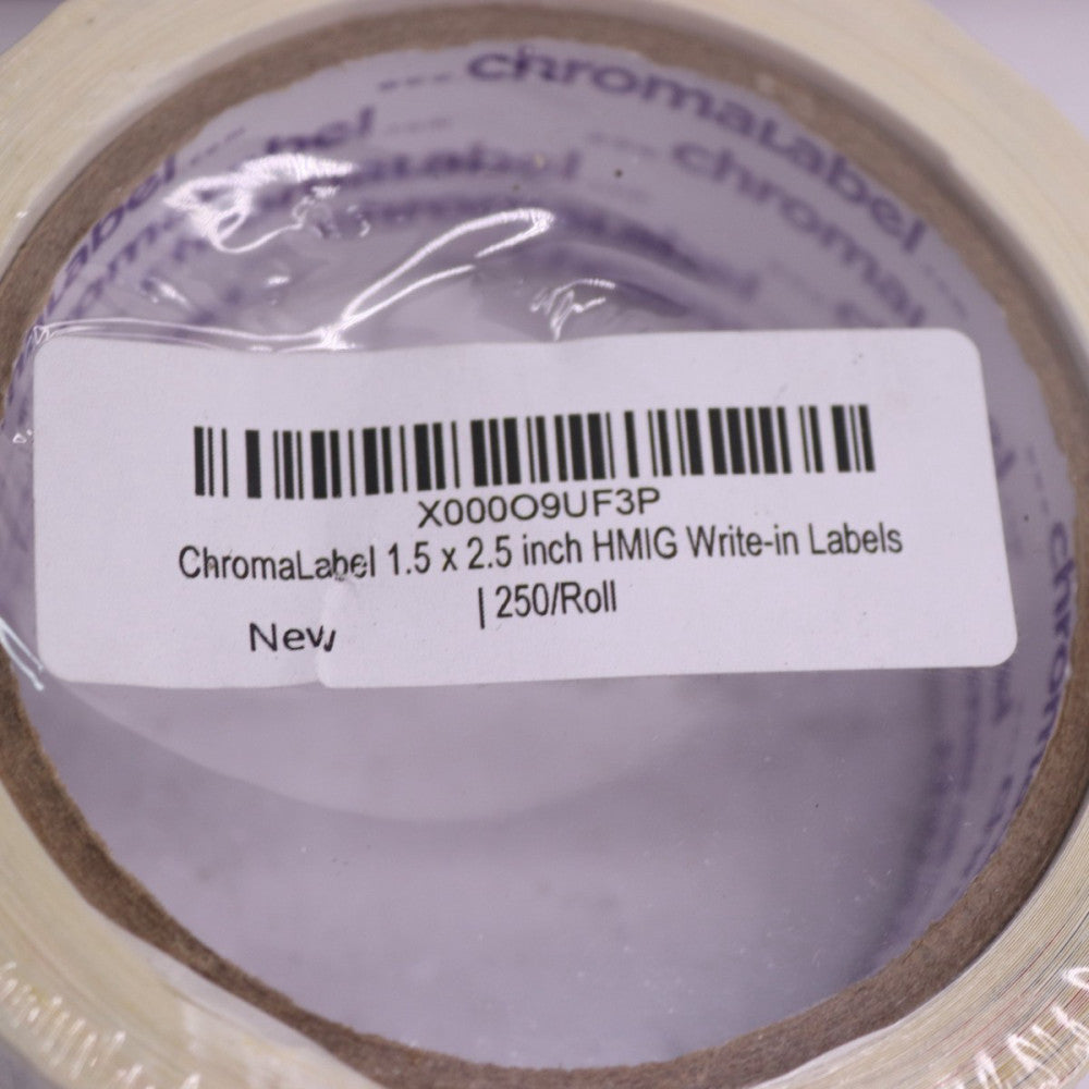 (250/Roll) ChromaLabel HMIG Write-in Labels 1.50" x 2.50"