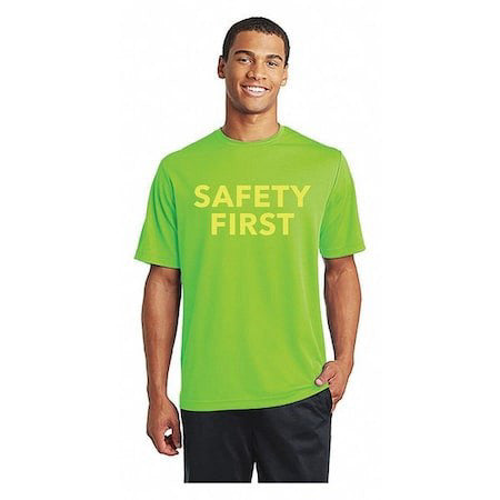 The Marek Group St340-L Men's T-Shirt, Polyester, Pullover, 0 Pocket(S), Green,