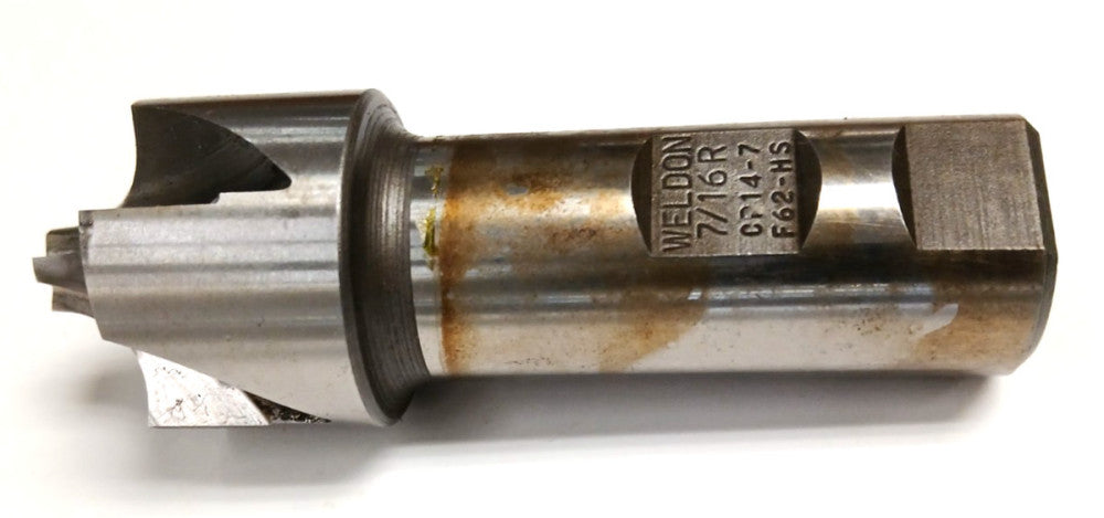 WELDON 7/16 RADIUS CORNER ROUNDING ENDMILL 4 FLUTE HS CUTTING DIA 1-5/16"