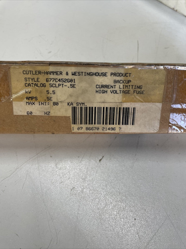 CUTLER HAMMER 5CLPT-.5E FUSE STYLE 677C452G01 NEW IN BOX