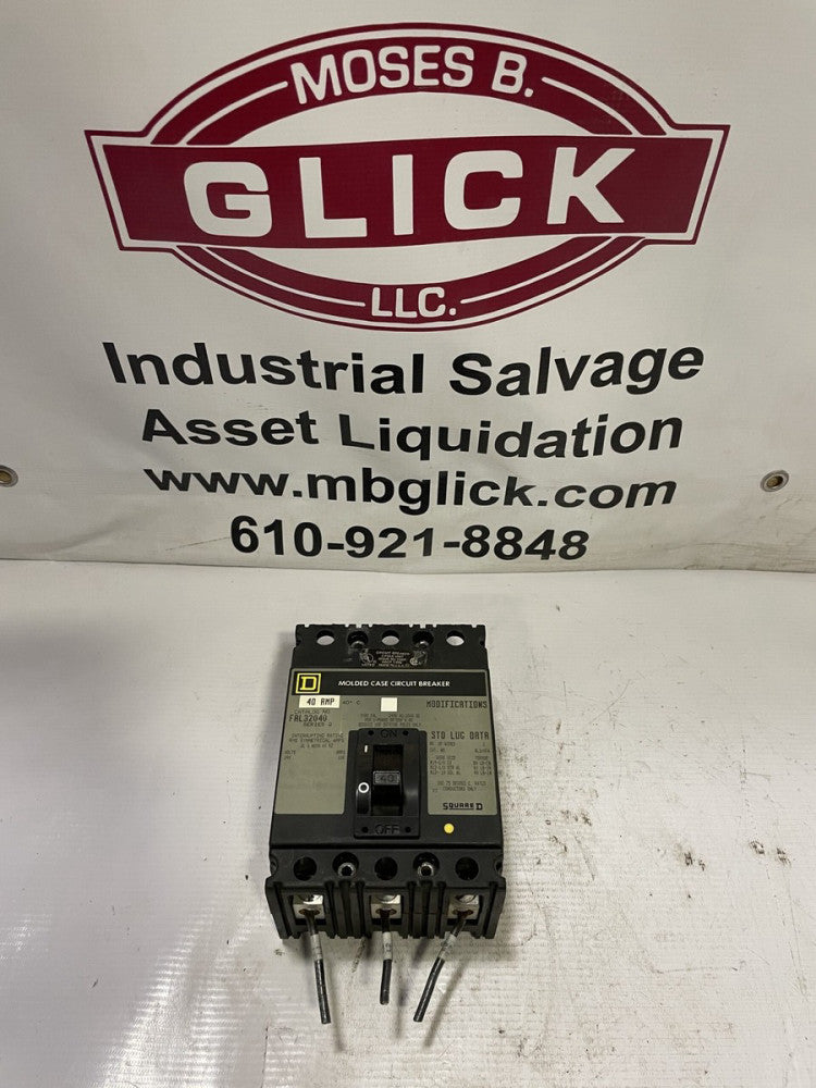 Square D FAL32040 40A 3 Pole Molded Case Circuit Breaker 240V