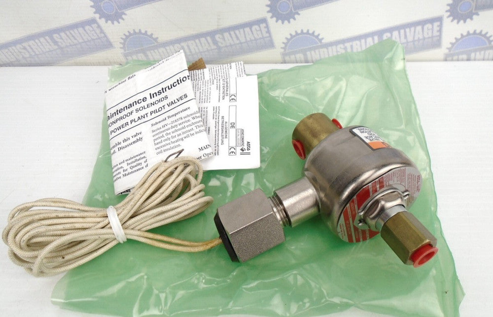  ASCO SOLENOID VALVE - NPL8314G14V - AIR-INERT GAS 80 PSI, 120 VAC - 1/4" (NEW)