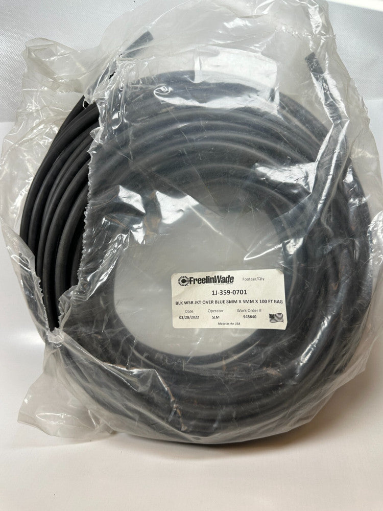 FreelinWade 1J-359-0701 Black WSR Jacket Over Blue 8mm x 5mm x 100ft - New
