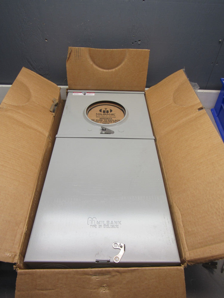 MILBANK U5168-XTL-200 METER SOCKET 200AMP 4T RL OU MAIN 8CRT NEW IN BOX !! M/O !