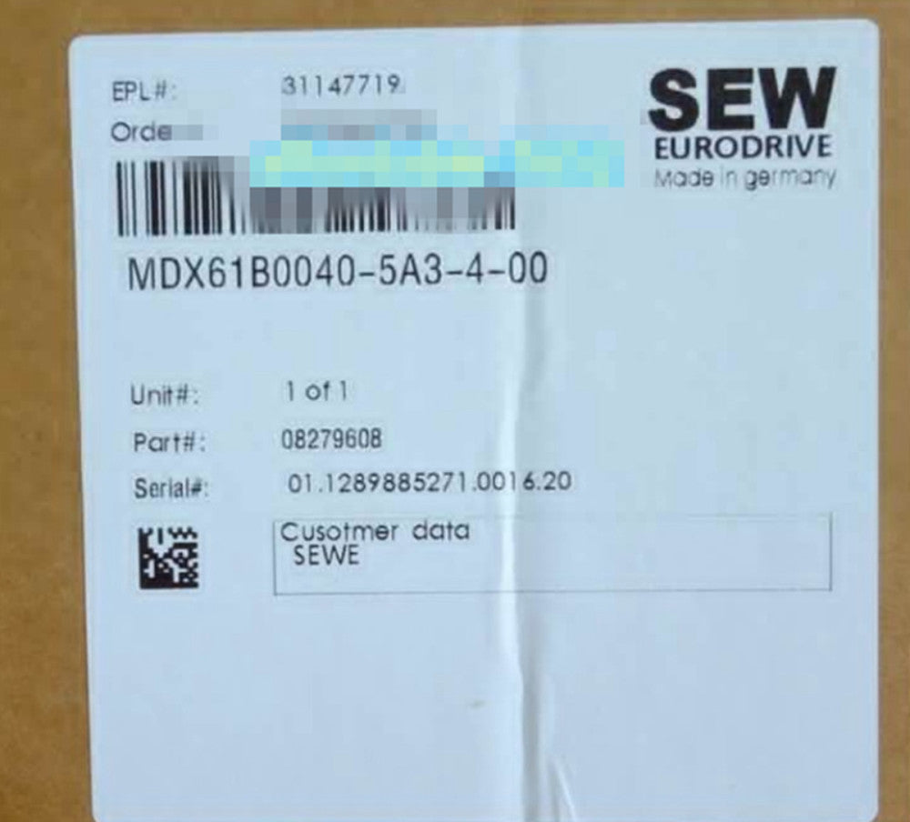 One Brand New MDX61B0040-5A3-4-00 4KW SEW-EURODRIVE INVERTER DRIVE