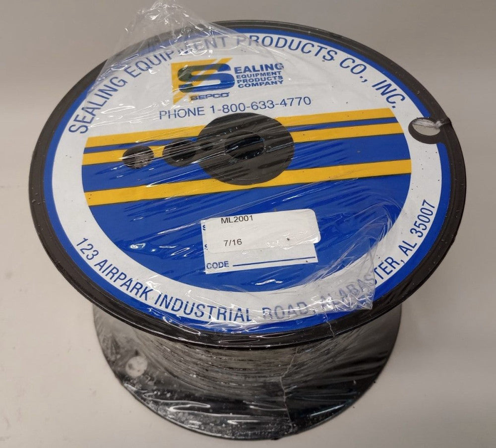 Sepco ML2001-7/16 Flexible Graphite Braided Packing 5lb 7/16" Aprox 56 Ft