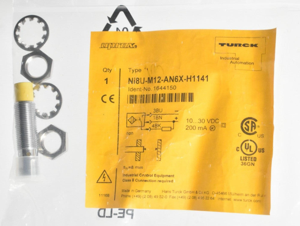 Turck Ni8U-M12-AN6X-H1141 Inductive Proximity Sensor New