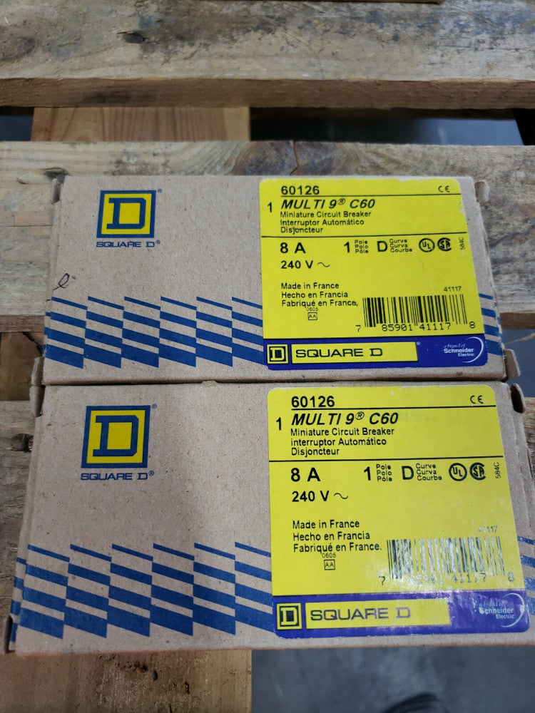 1 NEW Square D 60126 8 amp single pole circuit breaker