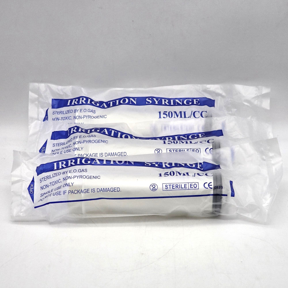 Sterile 150ML/CC Irrigation Syringe Pack Of 3 Non-Toxic Non-Pyrogenic Single Use
