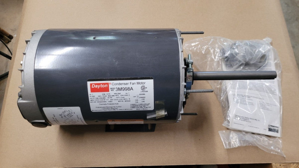Dayton 3M998A Condenser Fan Motor 1ph 208-230/460V 1HP