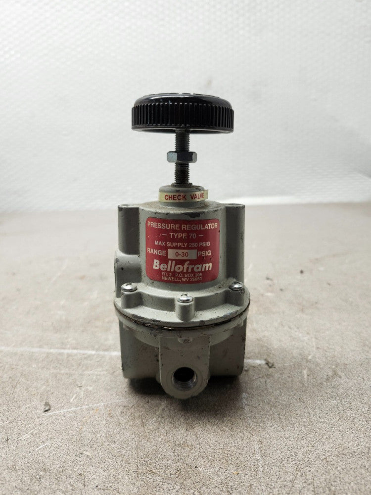 USED BELLOFRAM PRESSURE REGULATOR TYPE 70 0-30 PSIG