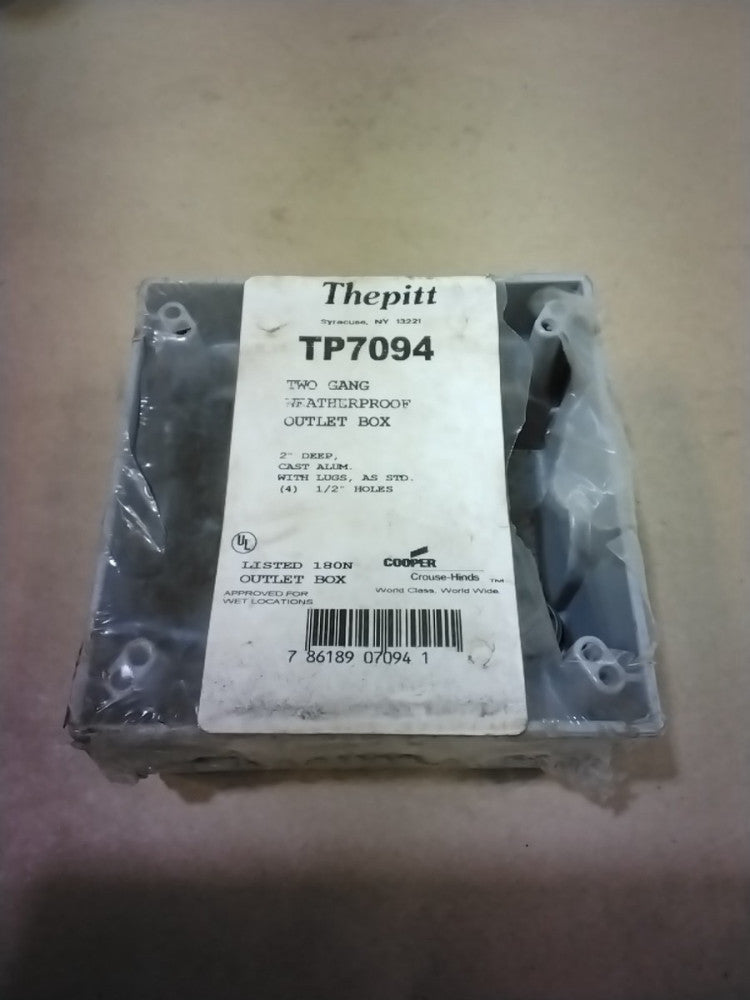 Cooper Crouse-Hinds Thepitt TP7094 2 Gang Weatherproof Outlet Box 