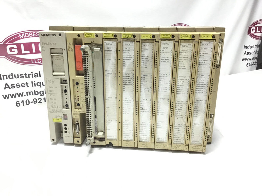 SIEMENS SIMATIC S5 115U CPU943B Processor 6es5-306-7la11 SUBRACK 