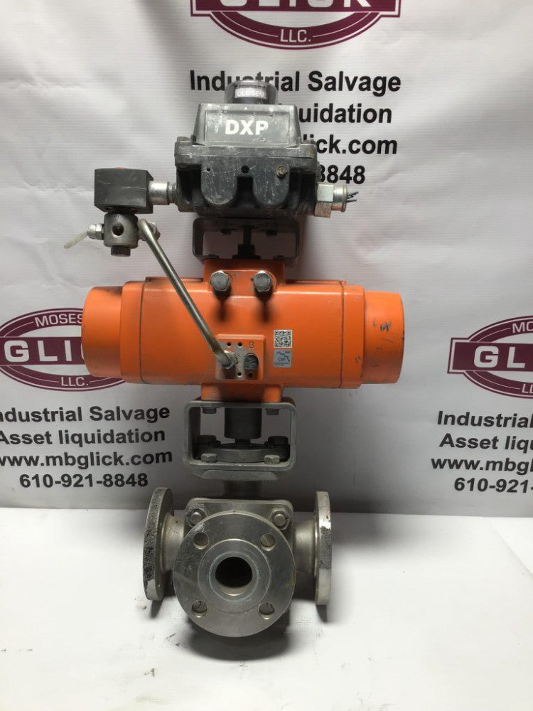 1.5” 3 way Stainless steel valve w/Bettis DXP actuator RPE0200U