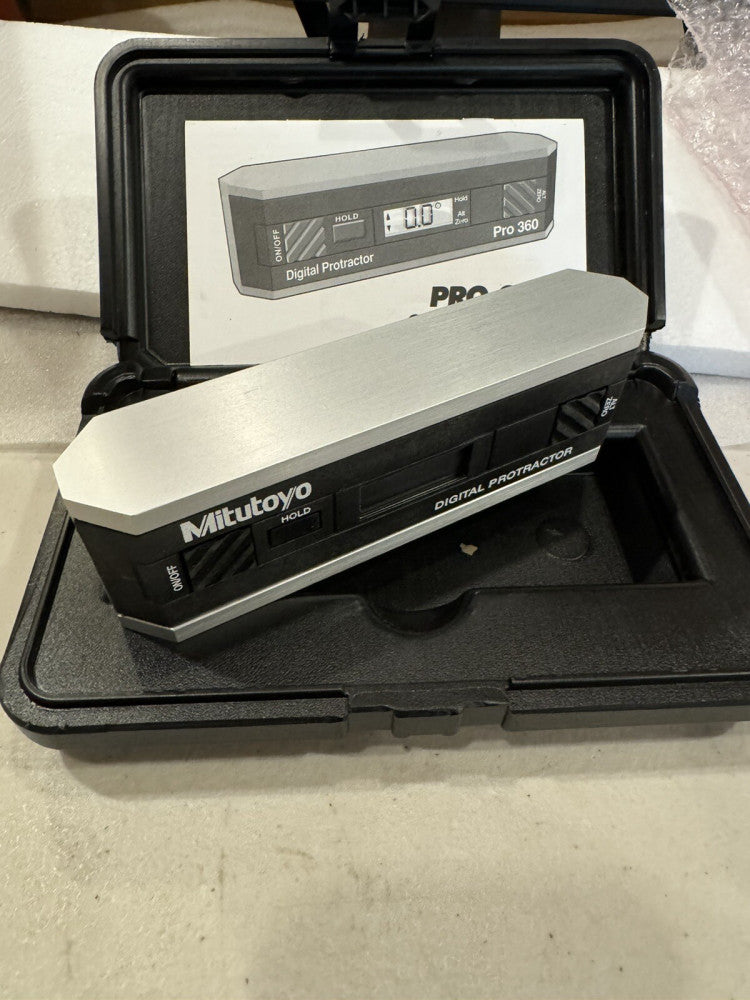 Mitutoyo Digital Protractor, Pro 360, .1Deg
