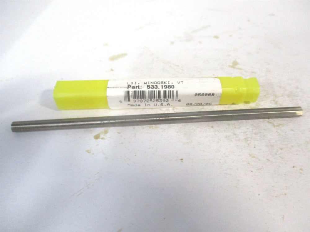 (433-0.1980) 0.198" x 1-1/4" x 5" OAL 6-Flute Straight Shank HSS Chucking Reamer