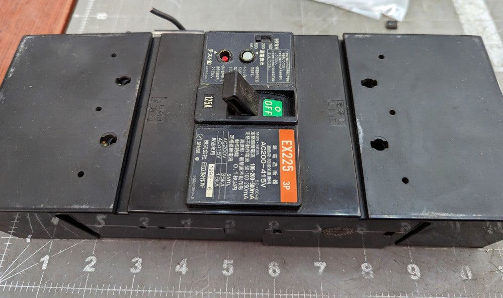 Hitachi EX225 Earth Leakage Breaker 3P 125A AC200-415V Used [B2B1
