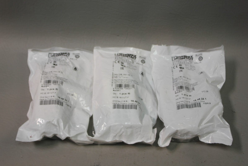 3 NEW PHOENIX CONTACT 16 POS CONTACT INSERT HC-B 16-I-UT-F 1648241