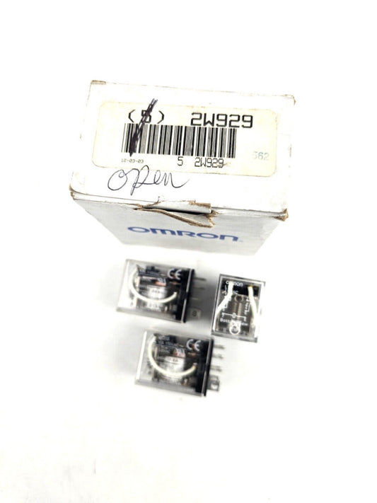 3pcs Omron 2W929 General Purpose Coil Relay 24VAC 10A 8 Pins