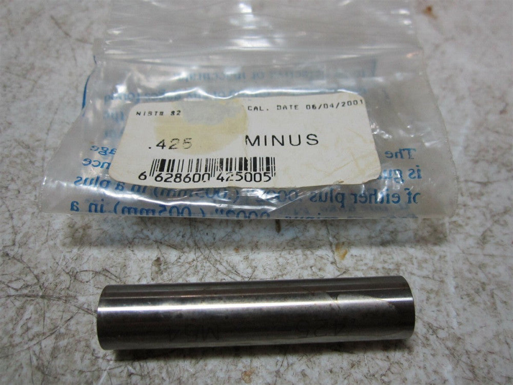 Vermont Gage (111142500) 0.425 Diameter Class ZZ Pin Gage