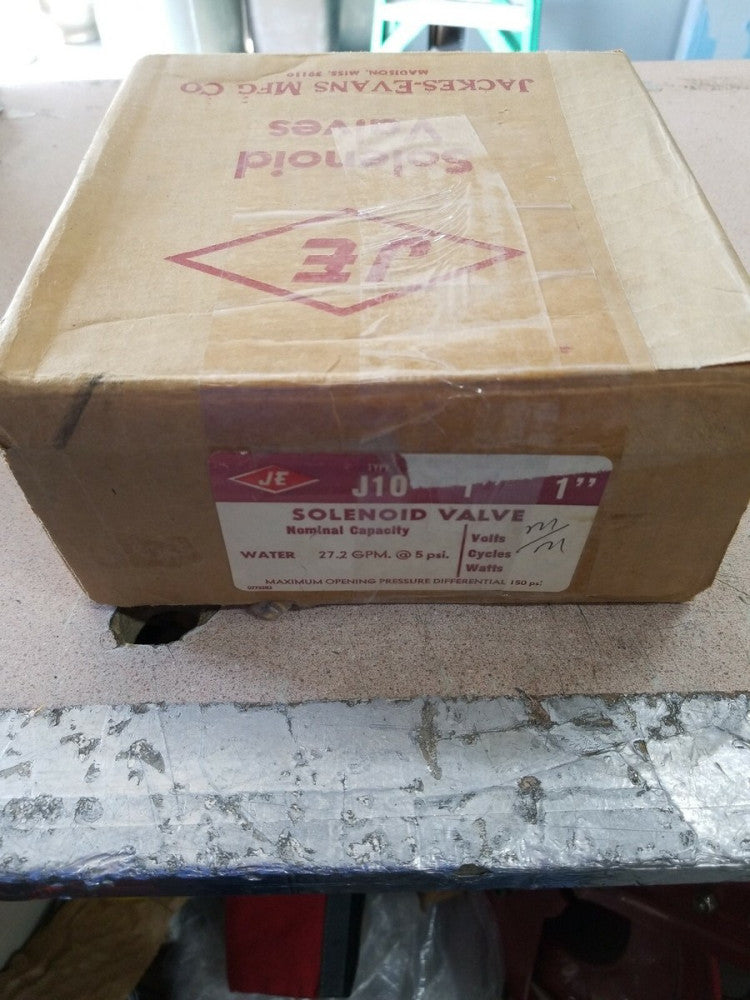 JACKES-EVANS TYPE J10 1" SOLENOID AIRCOMPRESSOR BRASS VALVE * NEW NO BOX *