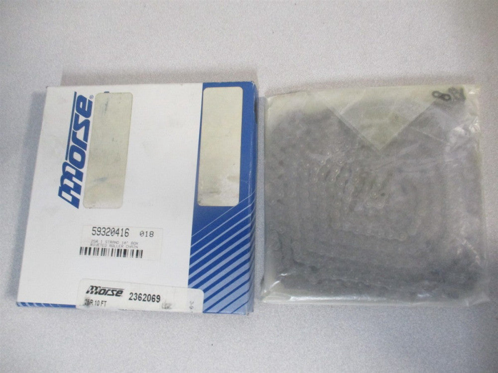 Morse 25R 10 FT 25R 10 FT 1/4x3/16x1/4x10 ft ANSI 25 Single Strand Roller Chain