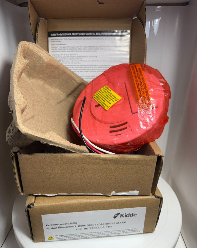 (Lot of 2) Kidde 21029730 i12060A Front Load Smoke Alarm Push Button Door 120V