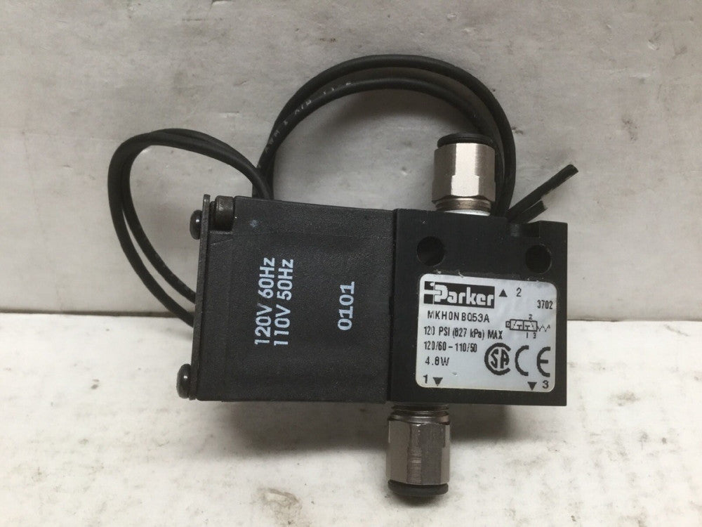 Parker MKN0NBQ53A Solenoid Valve Assembly, 120 PSI, 120/60 - 110/50, 4.8W