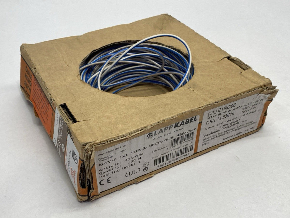 Lapp Kabel 4160344 Hook-Up Wire x07V-K 1x1 White/Blue 50m