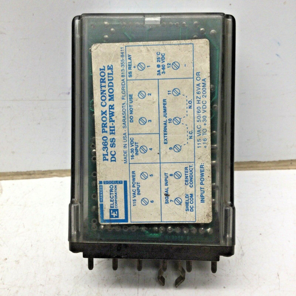 Electro Corp PL360 Amplifier Prox Control DC SS Hi-Power Module 16-30VDC 115VAC