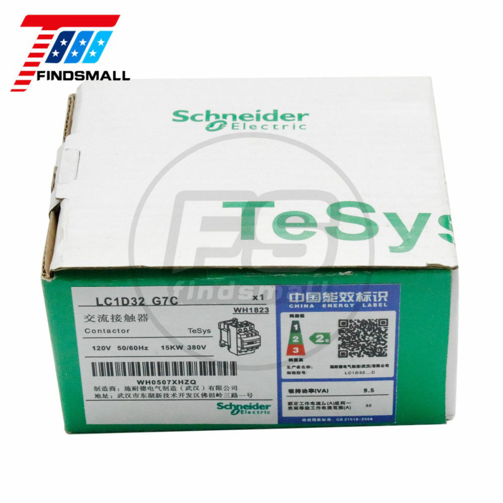 New LC1D32G7C for Schneider Contactor With Coil 120VAC 32Amp. 50/60Hz