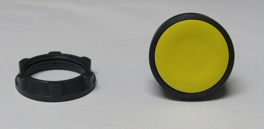 SCHNEIDER ZB5 AA5 HARMONY SPRING RETURN YELLOW FLUSH PUSH BUTTON - LOT OF 2