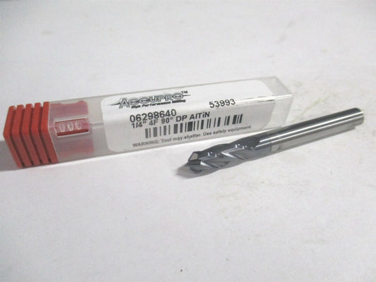 (SCCMG80-DPPLALT) 1/4 x 3/4 x 1/4" x 2-1/2" OAL 90° 4Fl Solid Carbide Drill Mill