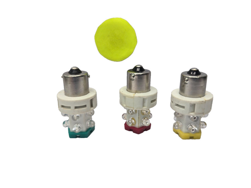 LED BULB*YELLOW*GREEN*RED* 24V  LOT OF 3