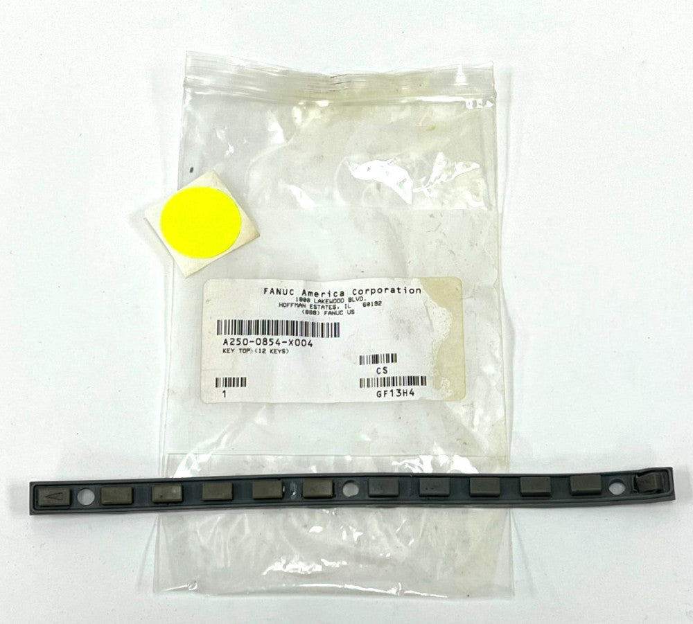 FANUC A250-0854-X004 KEY TOP DISPLAY PANEL 12 KEYS COVER SOFTKEY GRAY OAL 9-1/4"