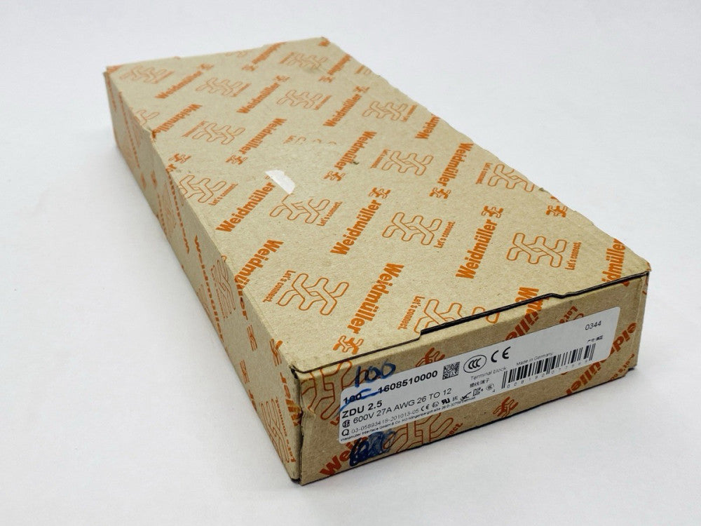 Weidmuller ZDU 2.5 Feed-Through Terminal Block 24A 1608510000