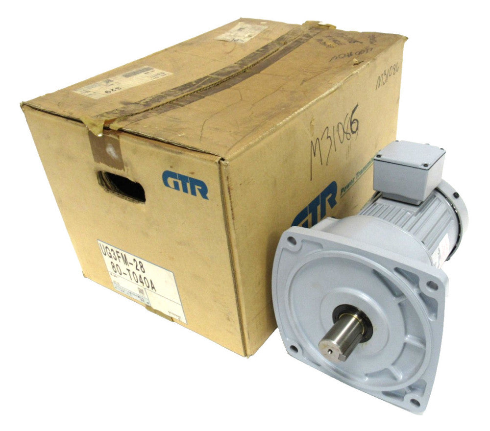 NEW GTR UG3FM-28-80-T040A GEAR MOTOR 80:1 UG3FM2880T040A