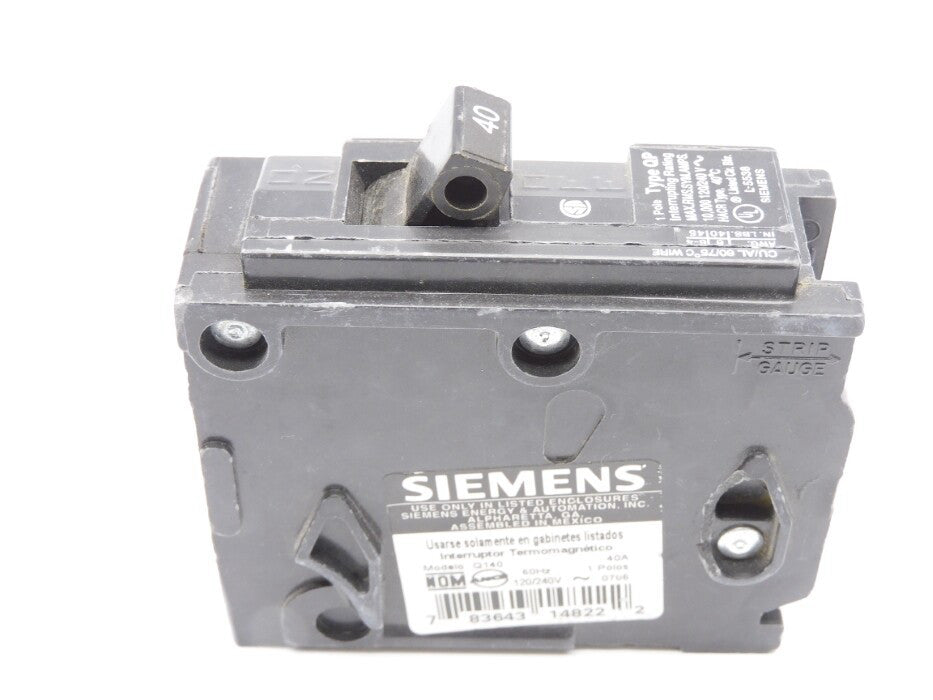 SIEMENS Q140 40A 120/240V (AS PICTURED) UNMP