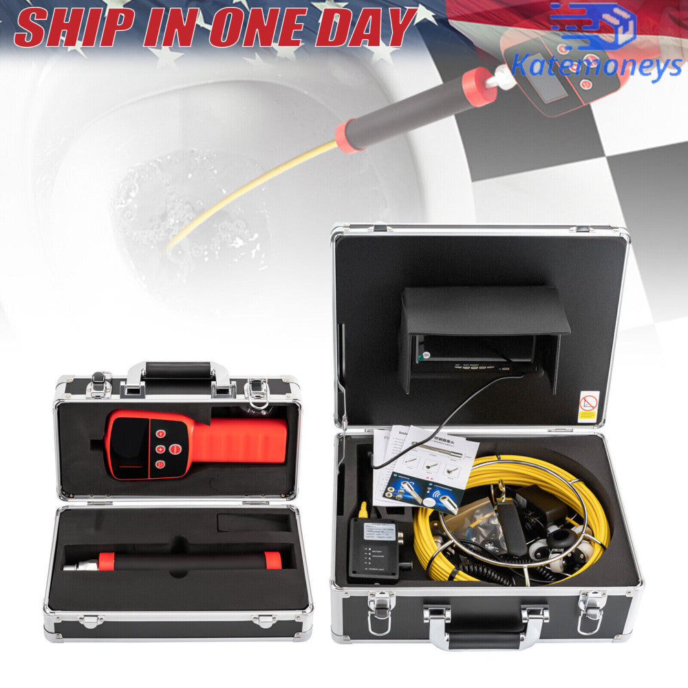 512HZ Sewer Camera with Locator Pipe Inspection Camera 7" LCD With 100FT Cable!
