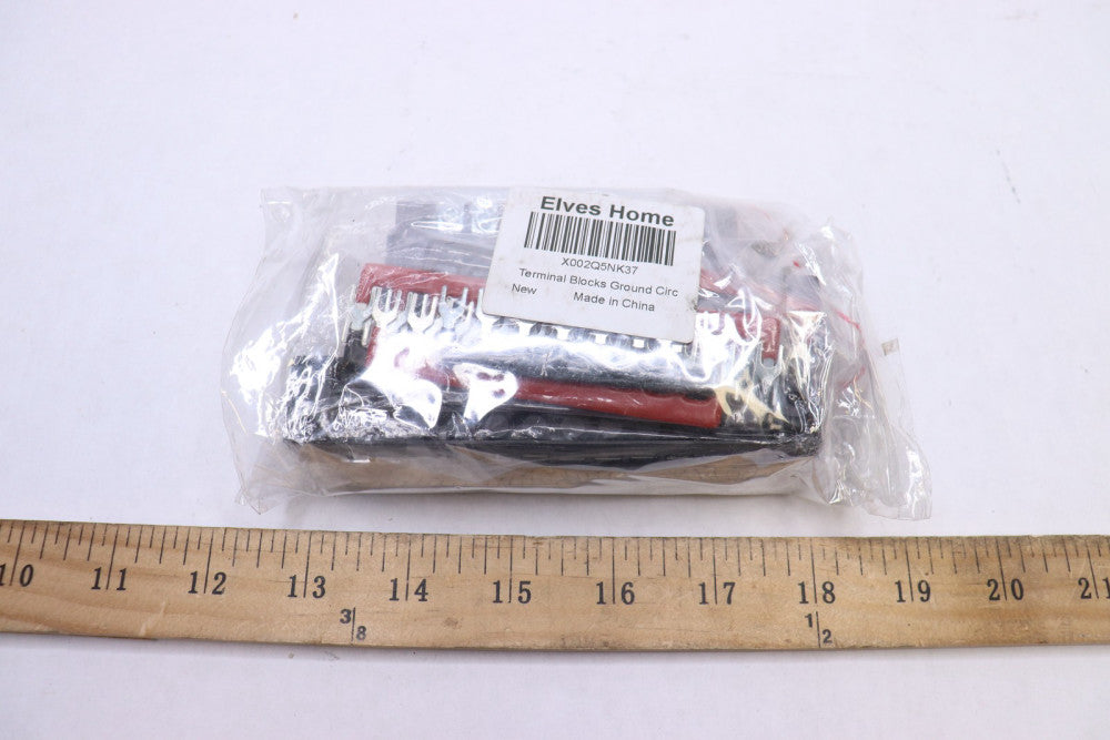 Elves Home 6 Positions Dual Row 600V 25A Screw Terminal Strip Blocks w/ Cover