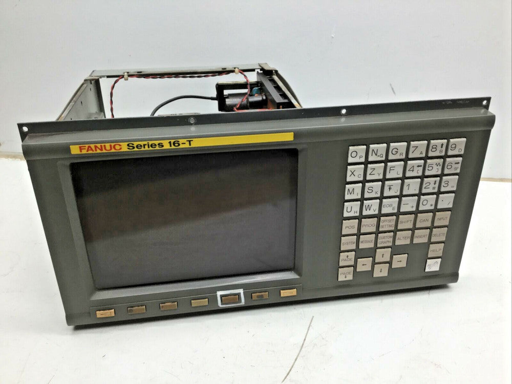 FANUC 16-T Operator Panel, 9” CRT/MDI UNIT Type A02B-0120-C041/TAR, N01970