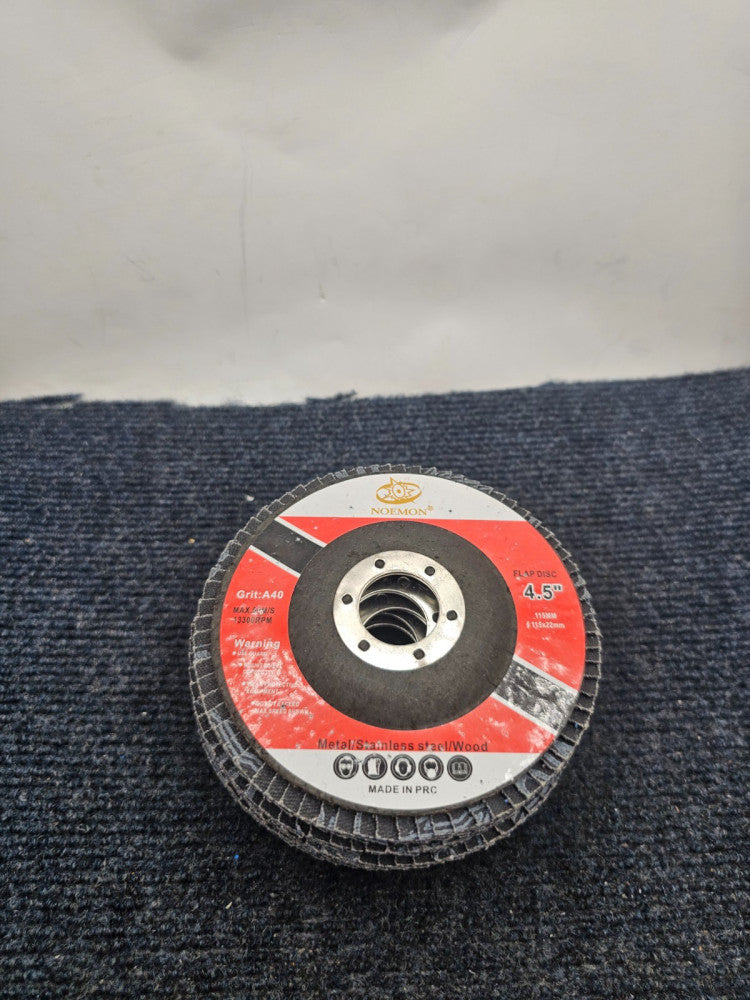 (QTY 14) Noemon 4.5” A40 Grit Flap Disc Grinding Wheel 13300RPM 115MM