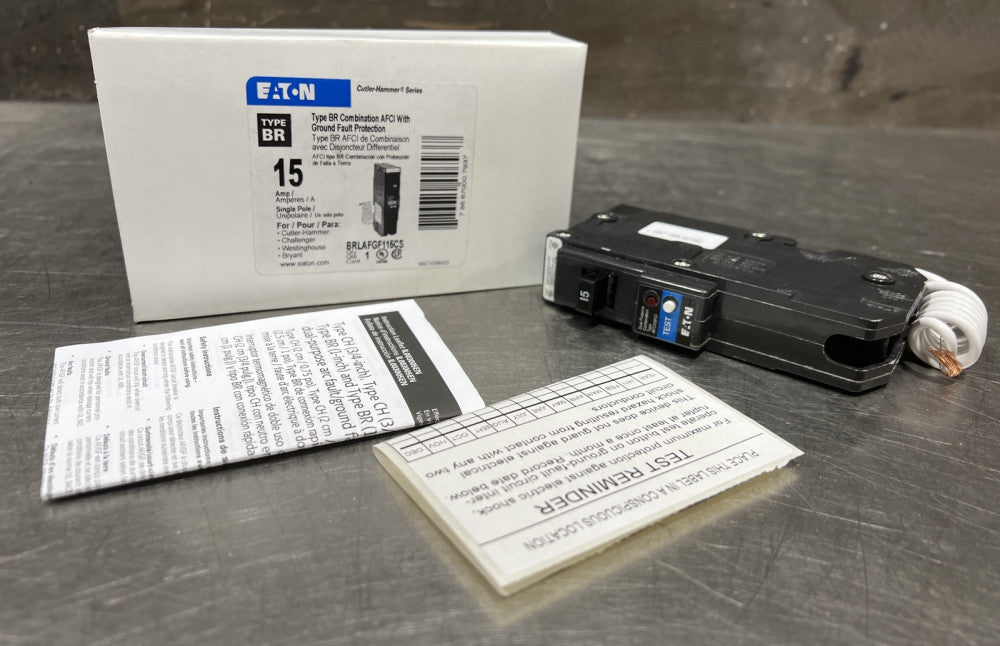 EATON BRLAFGF115CS Dual Purpose Arc fault/Ground Fault 15 amp 120V (A20-3) Nos