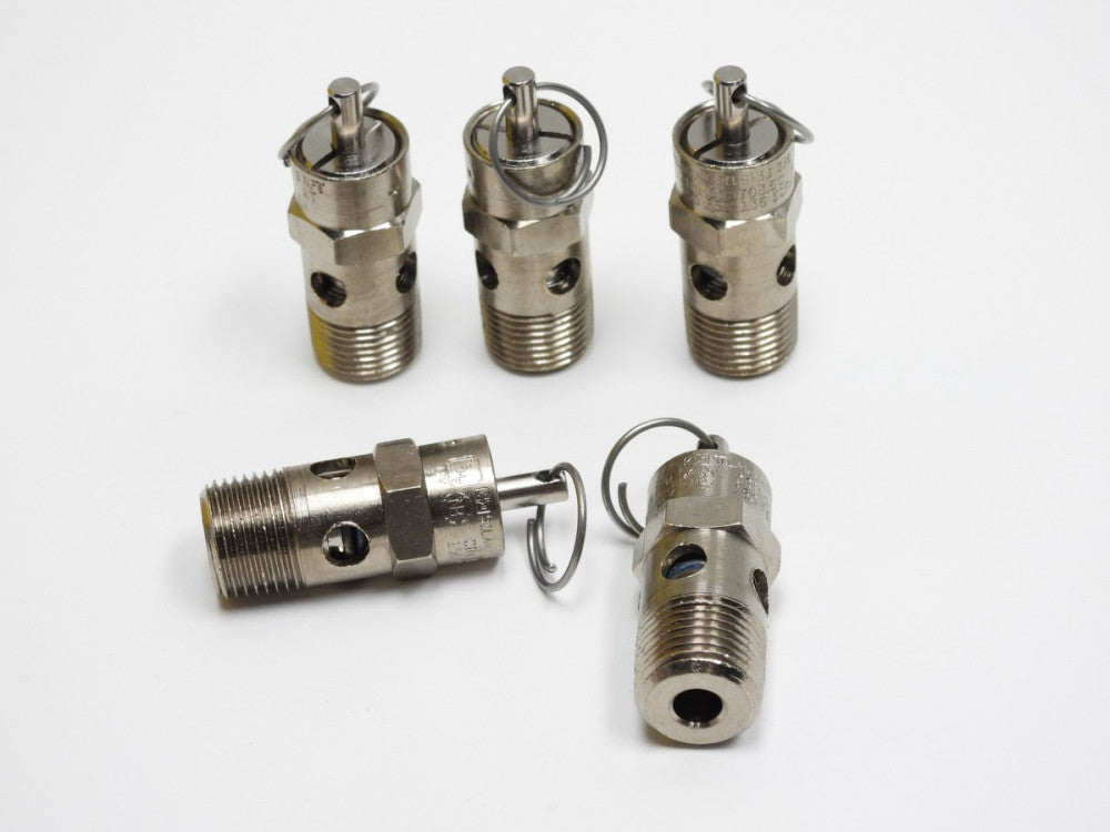 5pcs 3/8" Male NPT 150 PSI Air Compressor Safety Relief Valve Brass ST33-150  